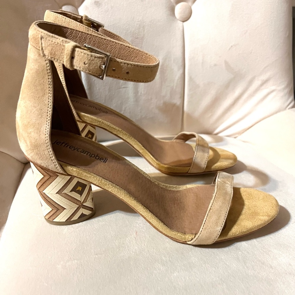 Jeffrey Campbell Purdy Sandal Leather Heels Size 8 - Picture 3 of 9